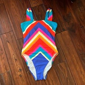 Trina Turk chevron one piece